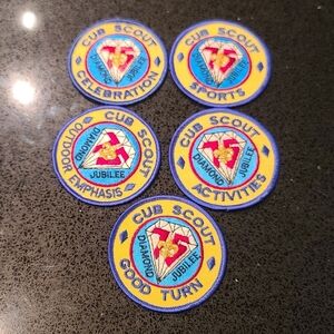 Vintage Lot Of Cub Scout 1980's Diamond Jubilee Badges